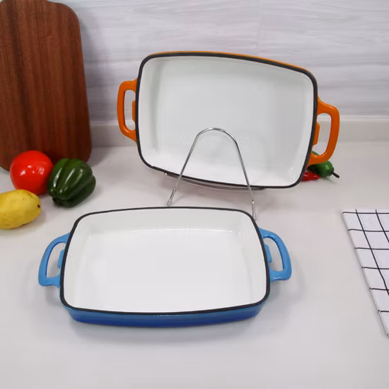 エナメル磁器セラミック鋳鉄グラタン皿 29X21cm