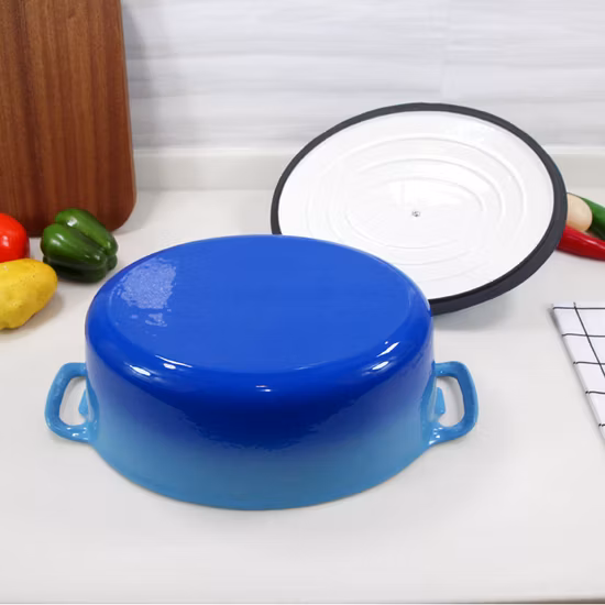 中国からの楕円形のエナメル鋳鉄ロースター メーカー サイズ 30X23cm